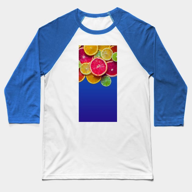 Citrus Delite! Baseball T-Shirt by Whole Lotta Pixels